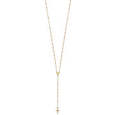 Sophia Jewelers 14K Gold Polished Rosary Necklace 24 Elegant Design
